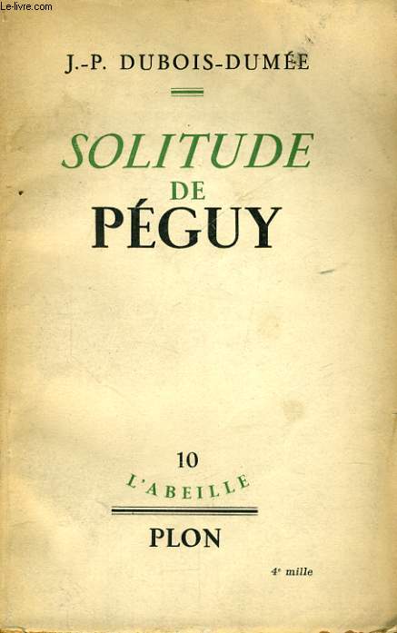 SOLITUDE DE PEGUY