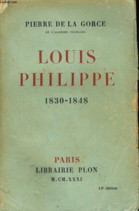 LOUIS PHILIPPE, 1830-1848