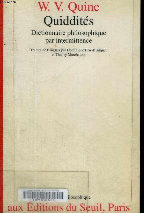 Quiddits - Dictionnaire philosophique par intermittence