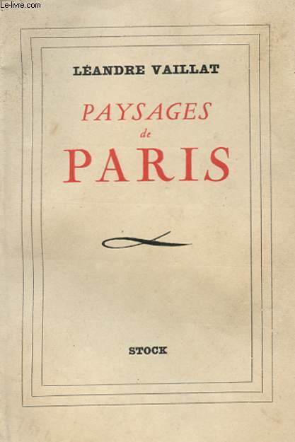PAYSAGES DE PARIS