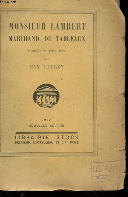 MONSIEUR LAMBERT - MARCHAND DE TABLEAUX
