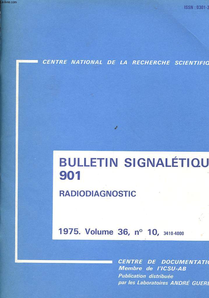 BULLETIN SIGNALETIQUE 901 - RADIODIAGNOSTIC