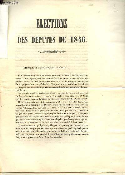 ELECTIONS DES DEPUTES DE 1846 65