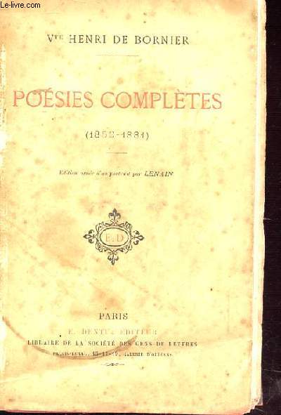 POESIES COMPLETES 1850-1881