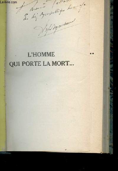 L'HOMME QUI PORTE LA MORT... ROMAN CINEOPTIQUE