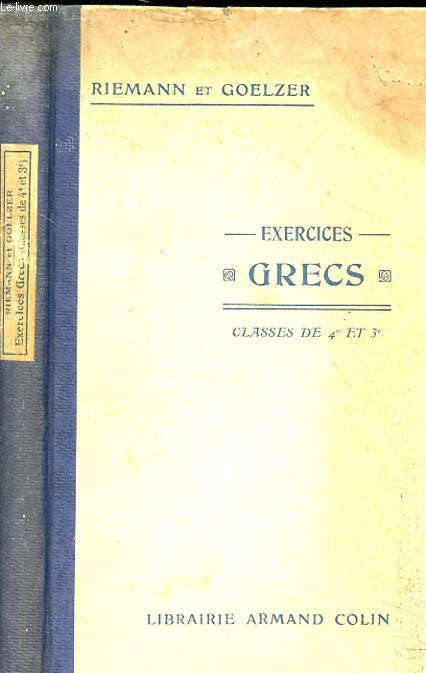 EXERCICES GRECS AVEC LEXIQUE. ( CLASSES DE QUATRIEME ET DE TROISIEME )