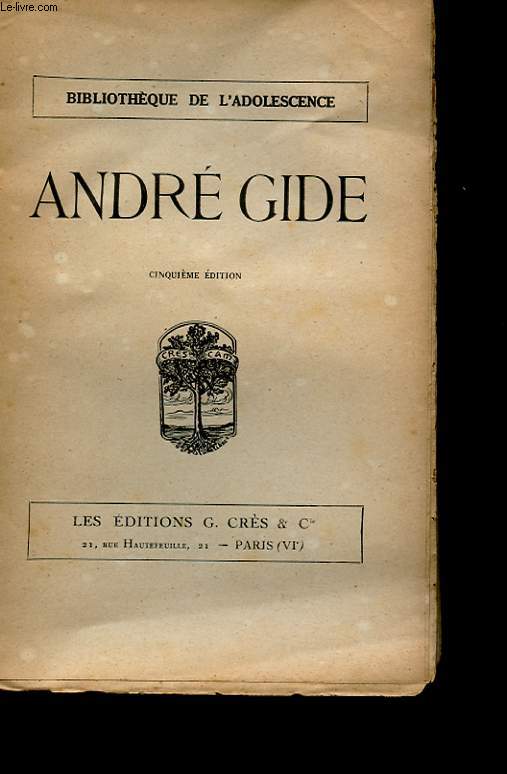 ANDRE GIDE. 5 EME EDITION