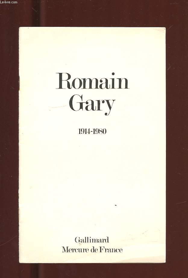ROMAIN GARY 1914-1980