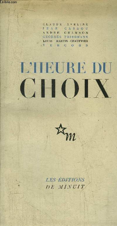 L'HEURE DU CHOIX
