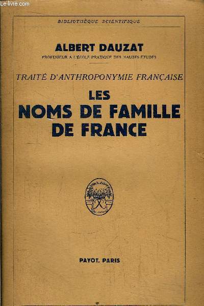 LES NOMS DE FAMILLE DE FRANCE