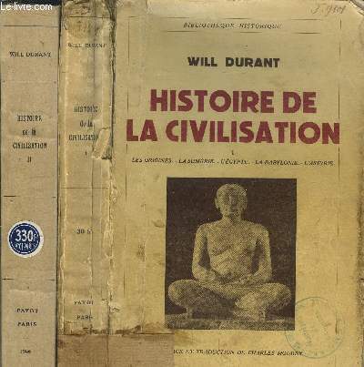 HISTOIRE DE LA CIVILISATION MEDIEVALE - 2 VOLUMES-TOME I +II - LES ORIGINES - LA SUMERIE - L'EGYPTE - LA BABYLONIE - L'ASSYRIE - LA JUDEE - LA PERSE - L'INDE