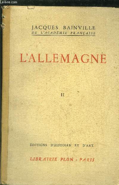 COLLECTION BAINVILLIENNE - L'ALLEMAGNE TOME II