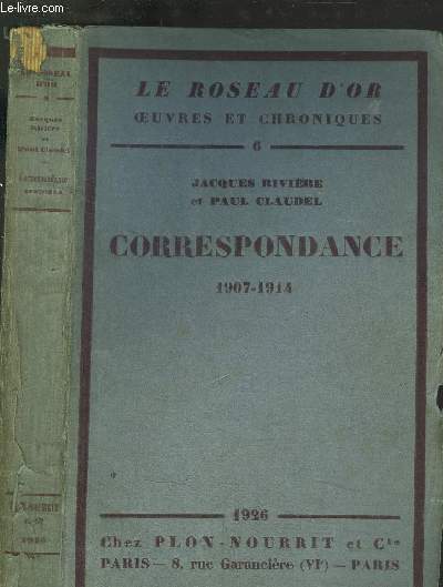 CORRESPONDANCE 1907-1914