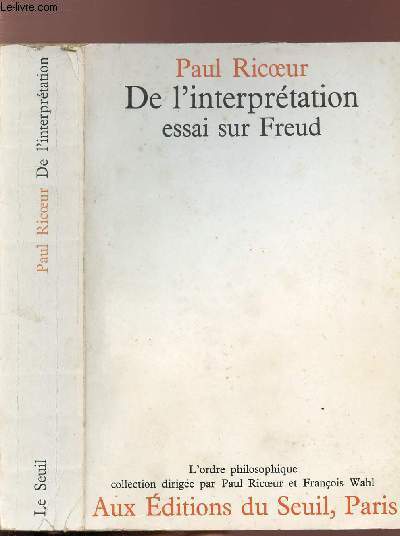 DE L'INTERPRETATION - ESSAI SUR FREUD