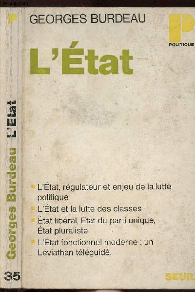 L'ETAT- COLLECTION POLITIQUE N35