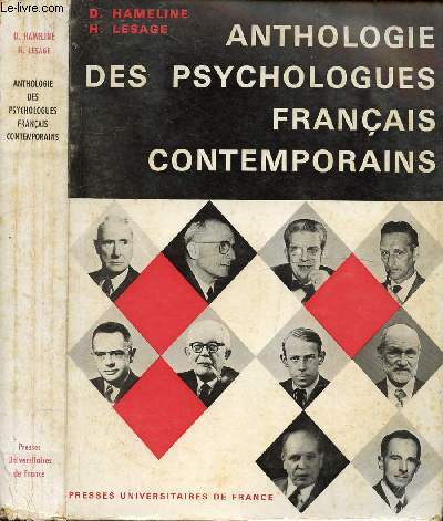 ANTHOLOGIE DES PSYCHOLOGUES FRANCAIS CONTEMPORAINS