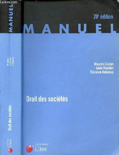 DROIT DES SOCIETES - MANUEL 20e EDITION