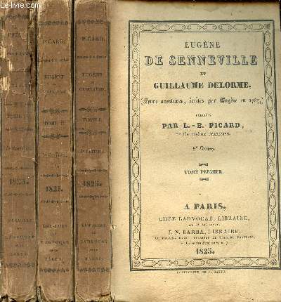 EUGENE DE SENNEVILLE ET GUILLAUME DELORME - LEURS AVENTURES ECRITES PAR EUGENE EN 1787 - 6 TOMES EN 6 VOLUMES