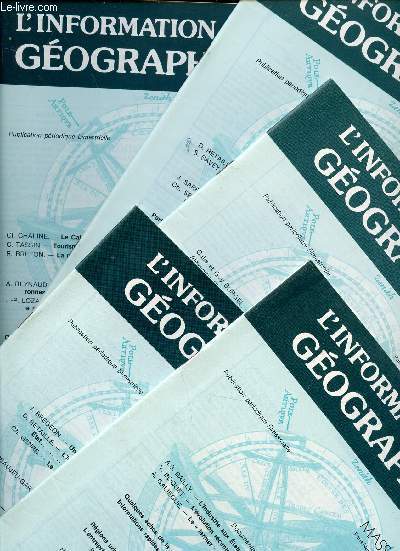 L'information Gographique - 5Numros - Anne 1984 - Volume 48-