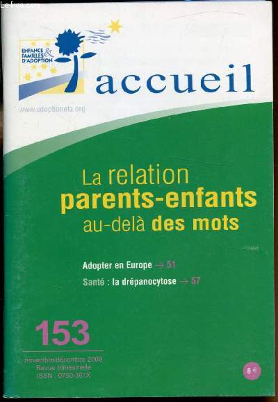 Enfance, famille & Adoption - Accueil n153 - Novembre/dcembre - La relation parents-enfants au-del des mots