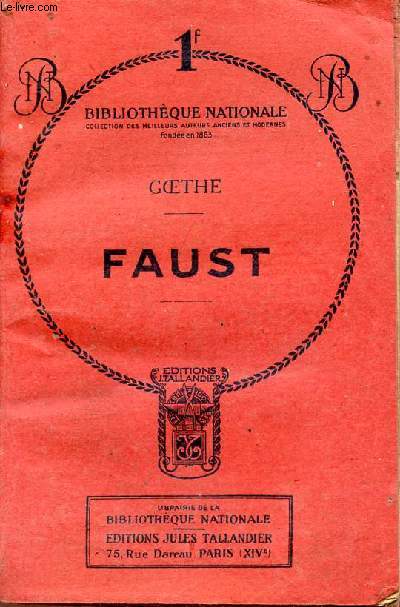 Faust - tragdie - Collection Bibliothque nationale n120