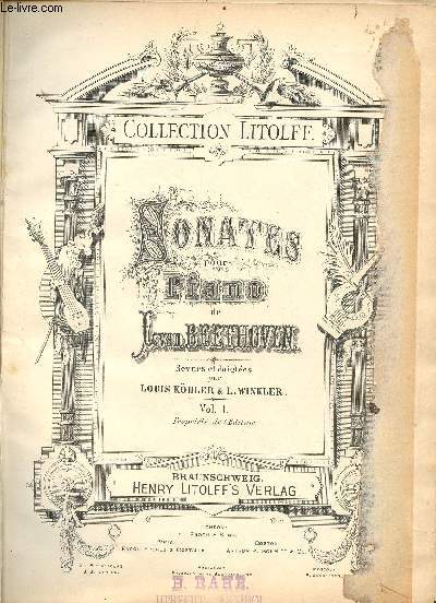 Sonates pour piano vol. 1 - revues et doigtes par Louis Klher & L. Winkler - Collection Litolff