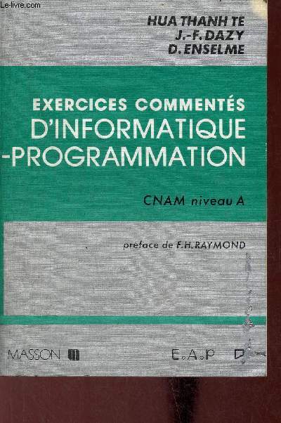 Exercices comments d'informatique-programmation CNAM niveau A.