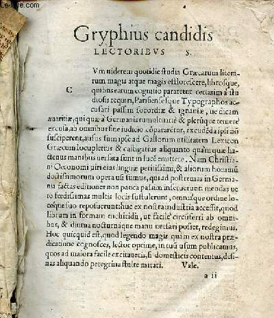 Ancien livre du 18e en latin et en grec.