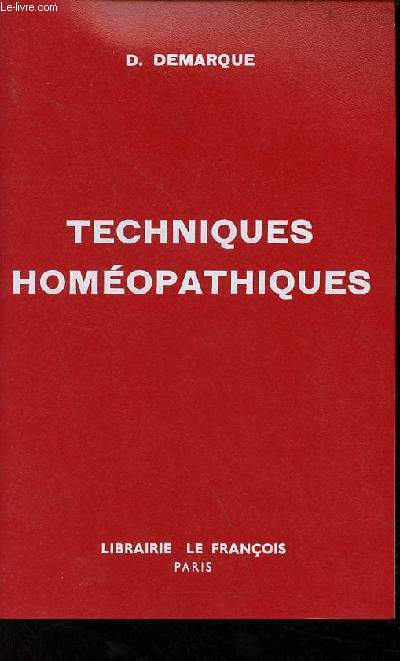 Techniques homopathiques.