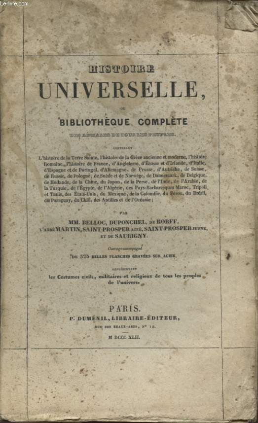 HISTOIRE UNIVERSELLE OU BIBLIOTHEQUE COMPLETE : ESPAGNE