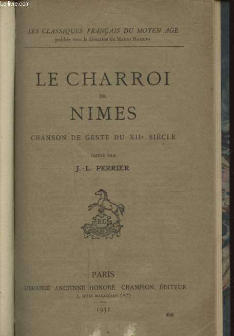 LE CHARROI DE NIMES CHANSON DE GESTE