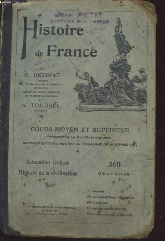 HISTOIRE DE FRANCE COURS MOYEN ET SUPERIEUR
