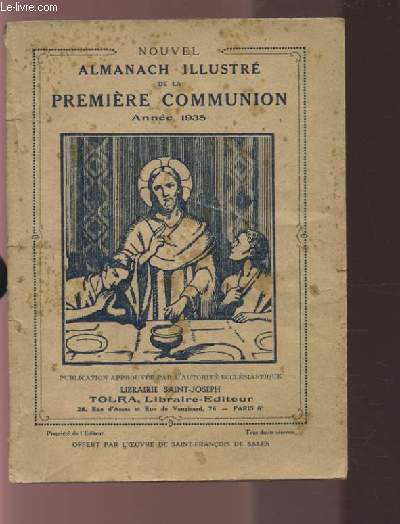 NOUVEL ALMANACH ILLUSTRE DE LA PREMIERE COMMUNION - ANNEE 1935.