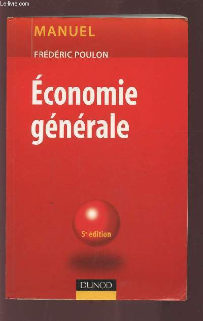 ECONOMIE GENERALE - 5 EDITION.