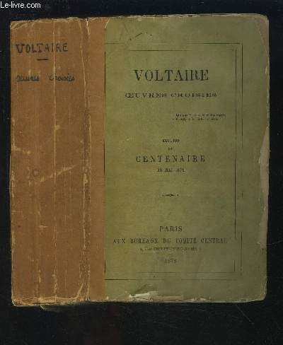 VOLTAIRE - OEUVRES CHOISIES.