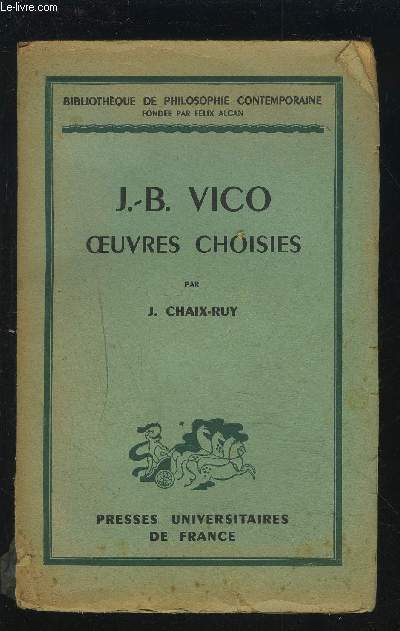 J. B. VICO OEUVRES CHOISIES.