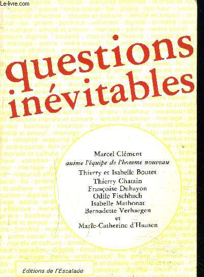 QUESTIONS INEVITABLES