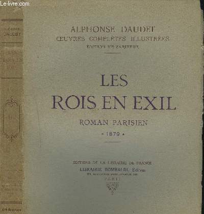 LES ROIS EN EXIL / ROMAN PARISIEN