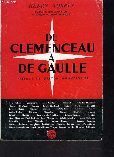 DE CLEMENCEAU A DE GAULLE