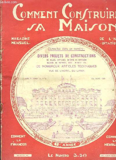 COMMENT CONSTRUIRE SA MAISON N 68 SEPTEMBRE 1930