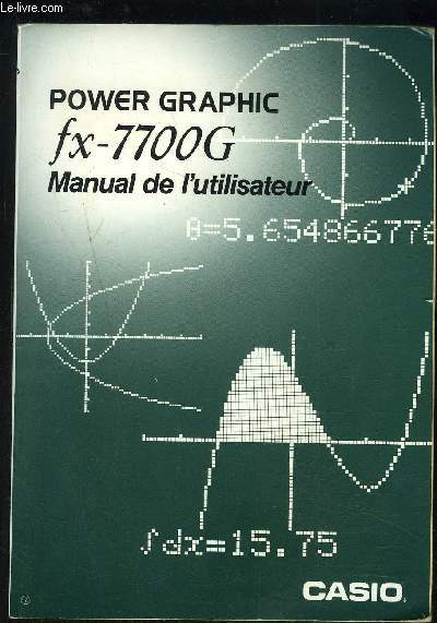 POWER GRAPHIC FX-7700G- MANUAL DE L UTILISATEUR