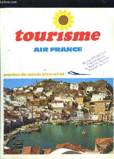TOURISME AIR FRANCE- SOURIRES DU MONDE HIVER 67/68