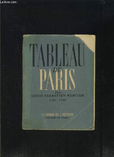 TABLEAU DE PARIS 1781-1788- Extraits