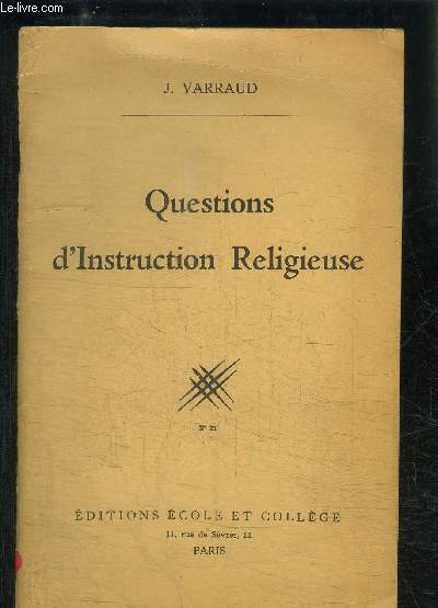 QUESTIONS D INSTRUCTION RELIGIEUSE N21