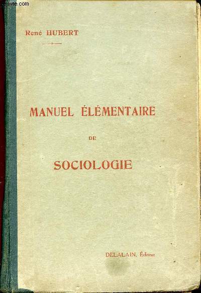 MANUEL ELEMENTAIRE DE SOCIOLOGIE