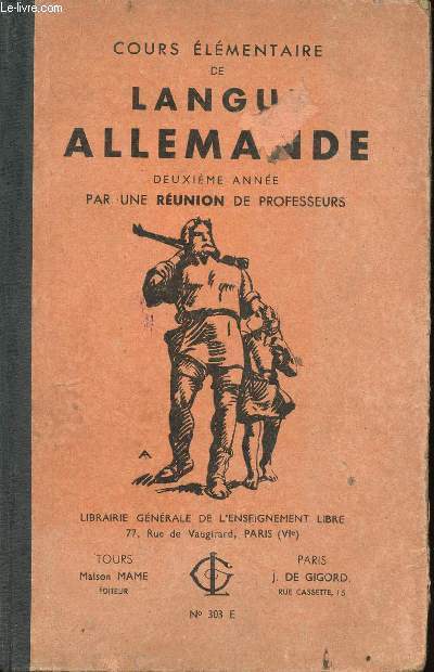 COURS ELEMENTAIRE DE LANGUE ALLEMANDE- 2E ANNEE - N303 E