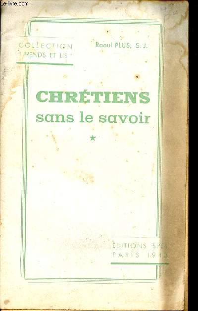 CHRETIENS SANS LE SAVOIR