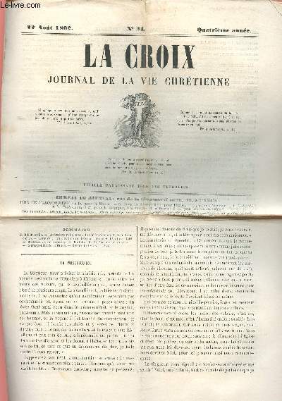 LA CROIX N34 - 22 AOUT 1862