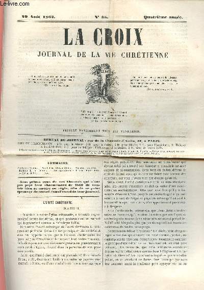 LA CROIX N35 - 29 AOUT 1862