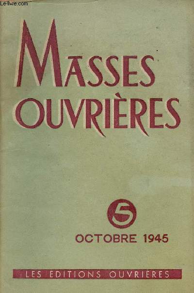 MASSES OUVRIERES N5 - OCT 45